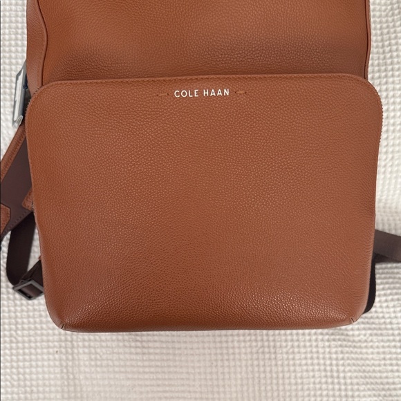 COLE HAAN -  Tan Leather Backpack - Picture 3 of 8